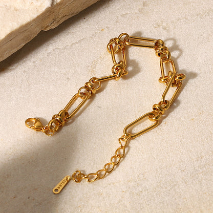 Safety Pin Chic - Gold Loose Bracelet