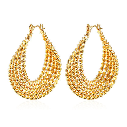 Swirl Gold Hoops