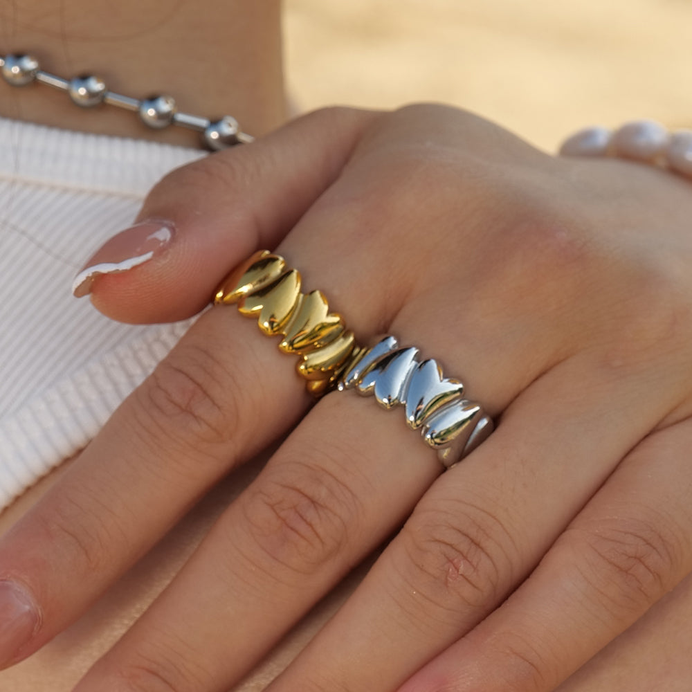 Hearts of Gold Ring