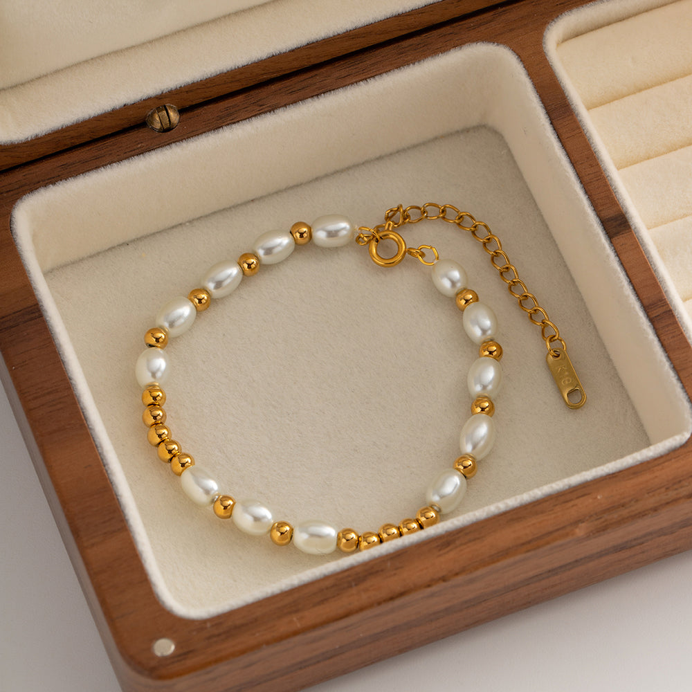 Pearl Delight - Gold Loose Bracelet
