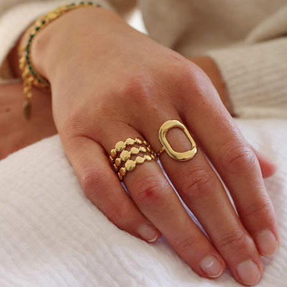 Labyrinth Gold Ring