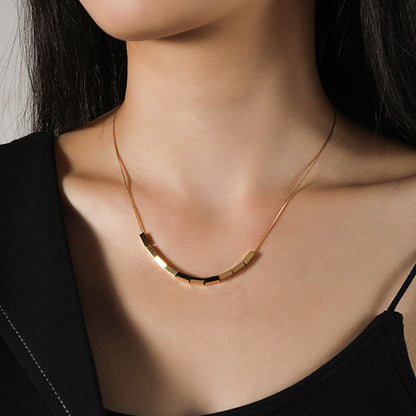 Cube of Elegance Gold Necklace