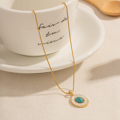 Azure Elegance Gold Necklace