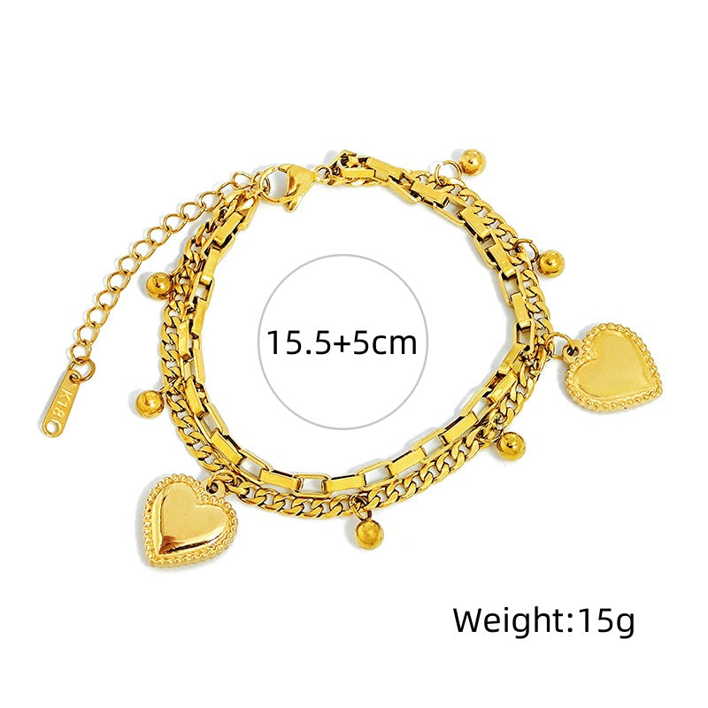 Capturing Hearts Gold Loose Bracelet
