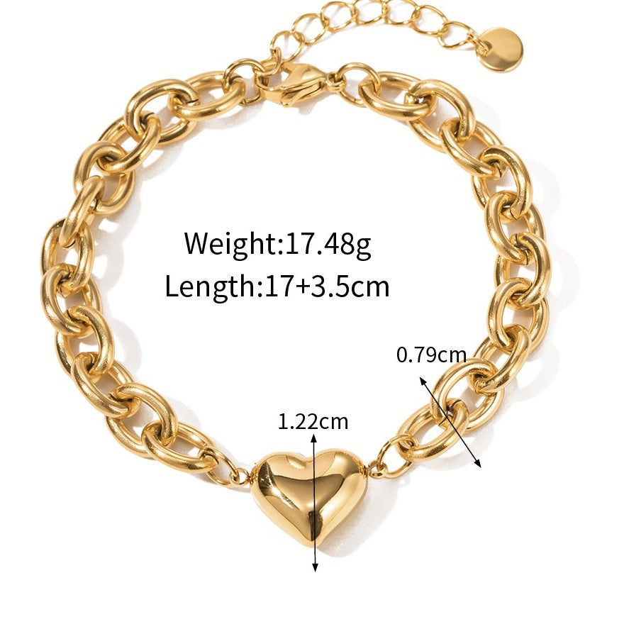 Heartfelt Gold Loose Bracelet