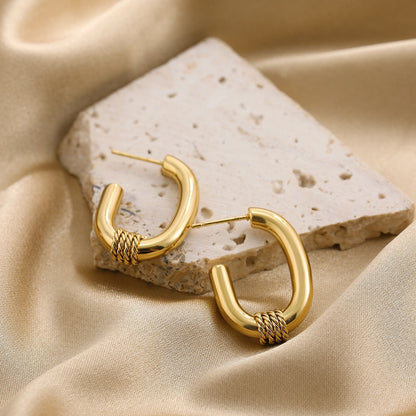Chic Geo Gold Hoops