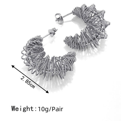 Winding Gold Hoops