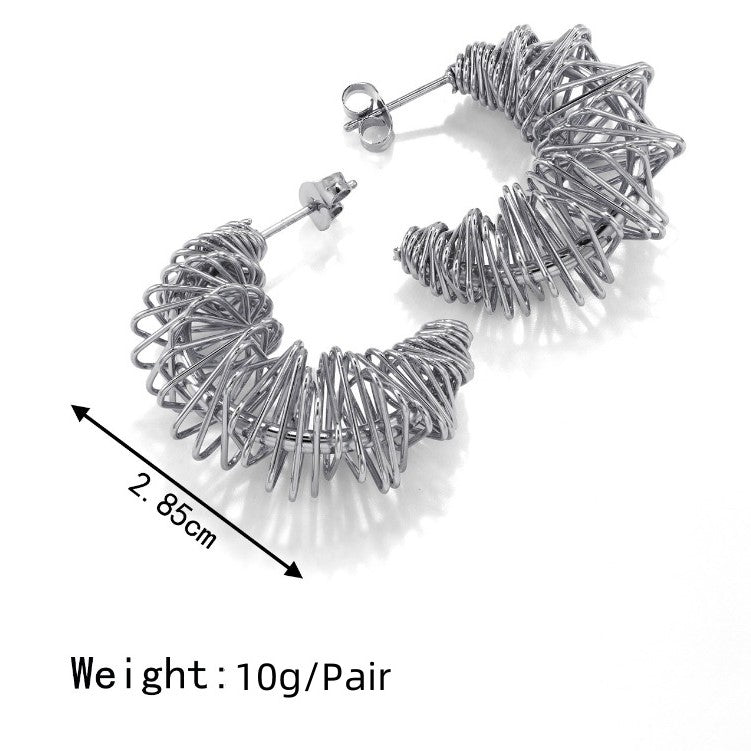 Winding Gold Hoops