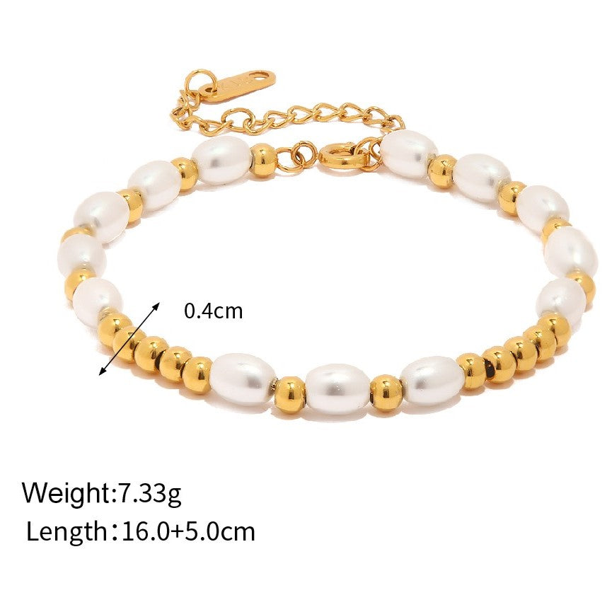 Pearl Delight - Gold Loose Bracelet