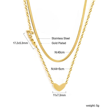 Pure Heart Gold Layered Necklace