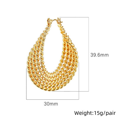 Swirl Gold Hoops