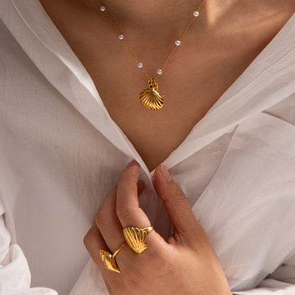 Marine Duo Gold Necklace