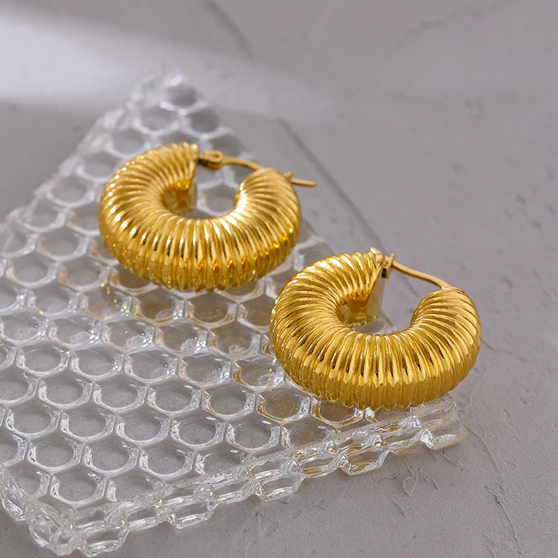 Gleaming Gold Hoops