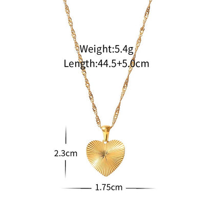 Radiant Heart Gold Necklace