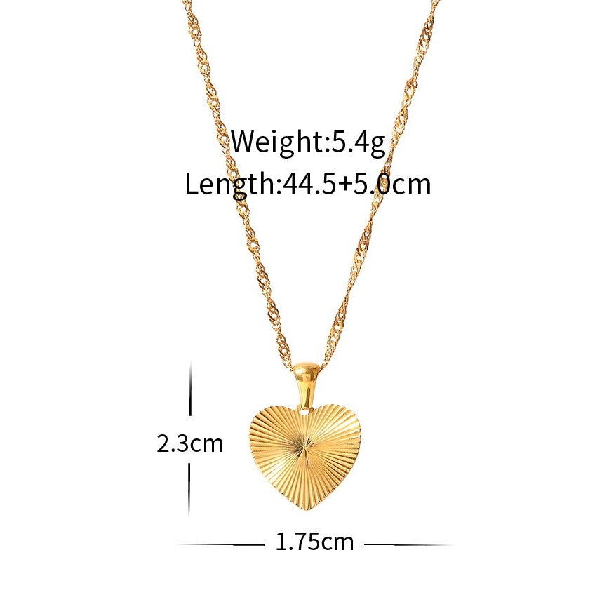 Radiant Heart Gold Necklace