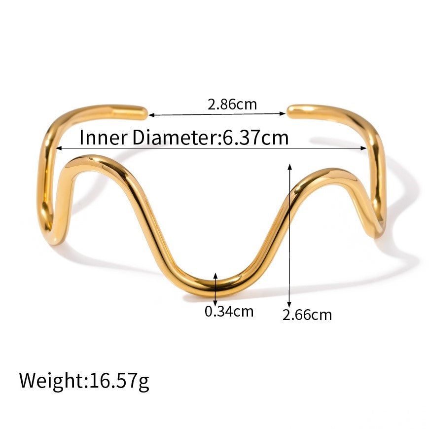 Golden Ripple Cuff