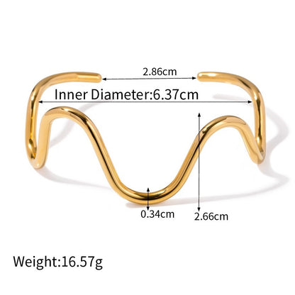 Golden Ripple Cuff