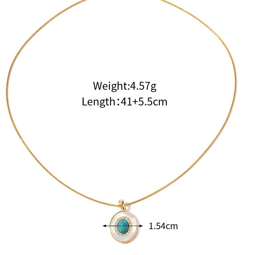 Azure Elegance Gold Necklace