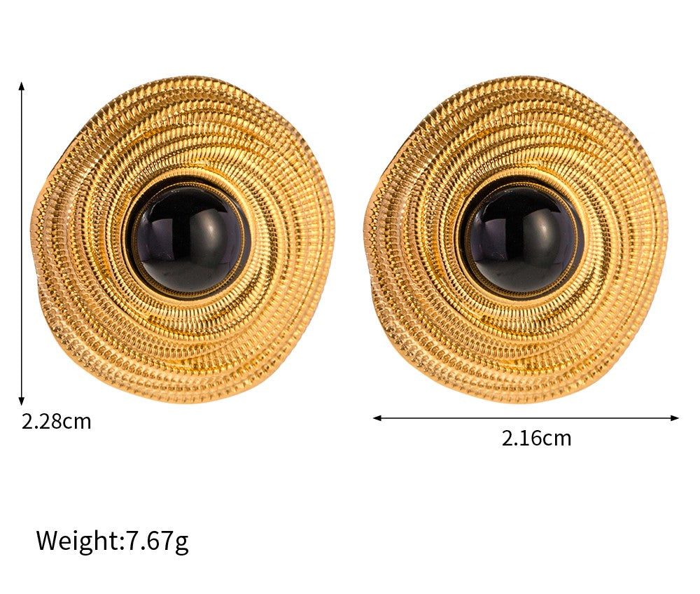 Golden Twist Black Enamel Gold Tops