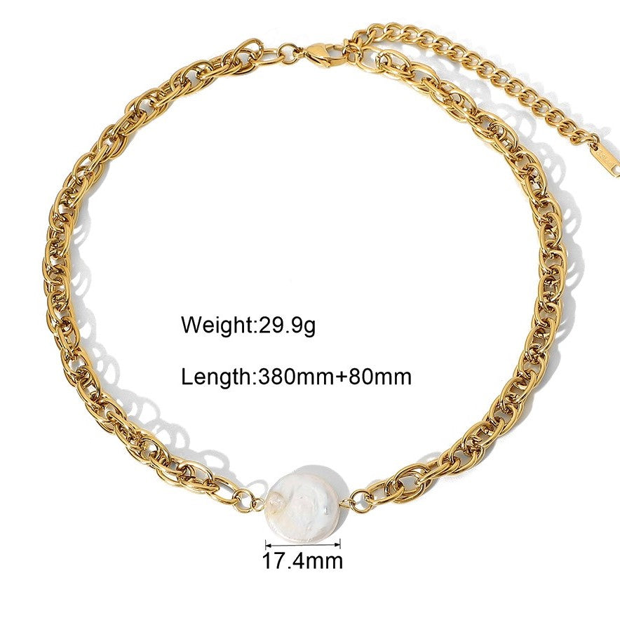 Pearl Essence Gold Necklace