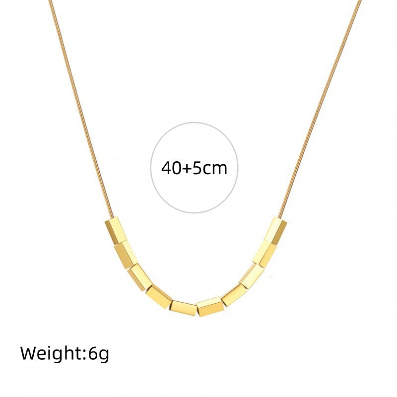 Cube of Elegance Gold Necklace