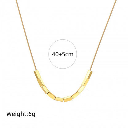 Cube of Elegance Gold Necklace