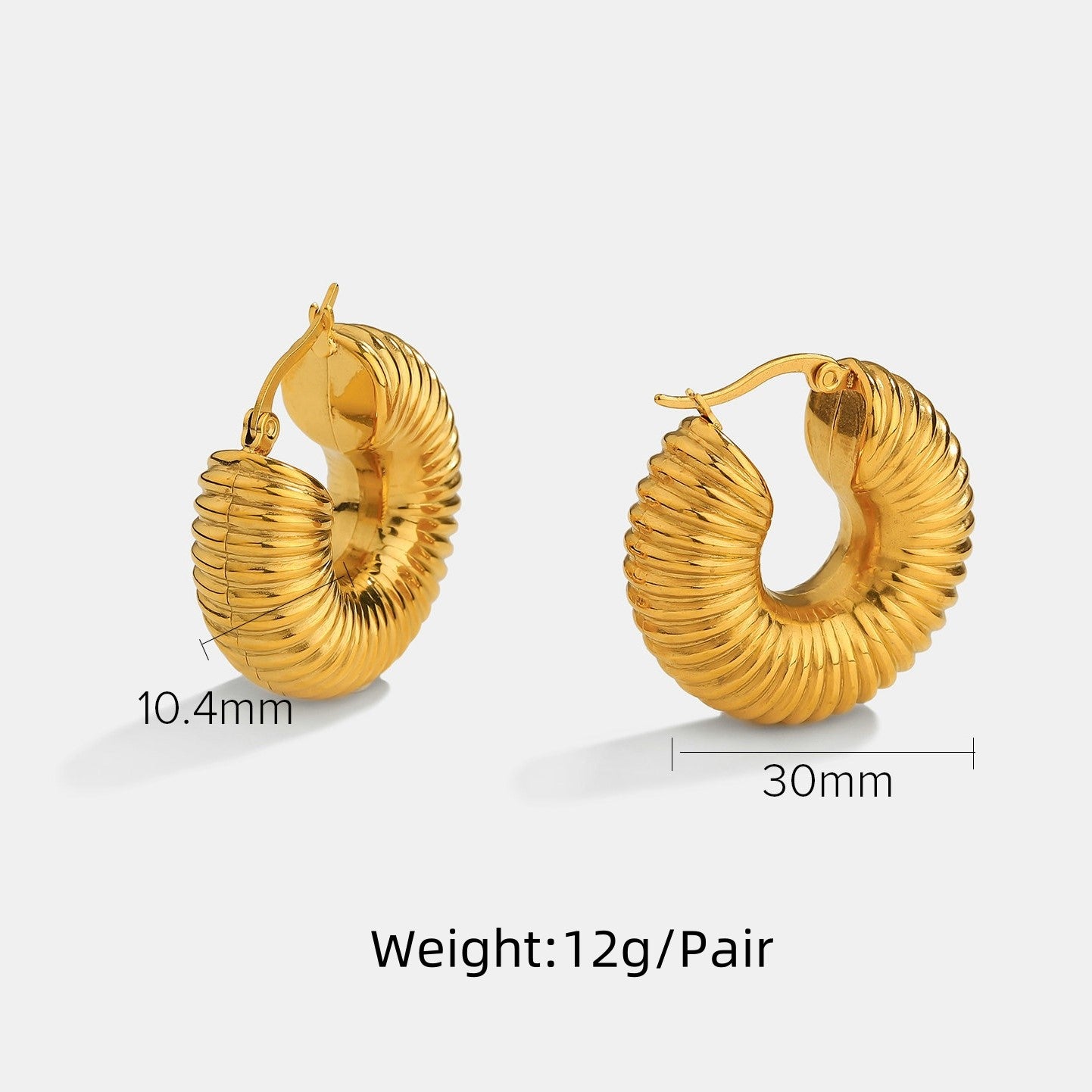 Gleaming Gold Hoops