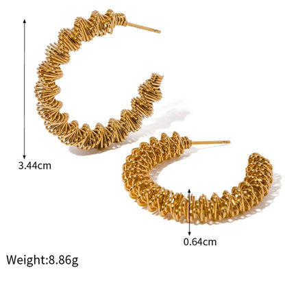 Golden Spiral Gold Hoops