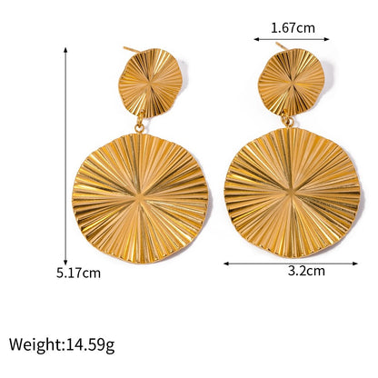 Radiance Disc Gold Danglers