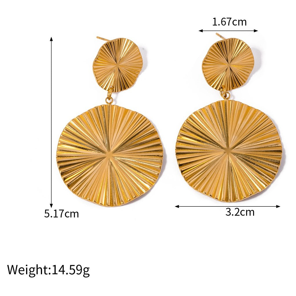Radiance Disc Gold Danglers