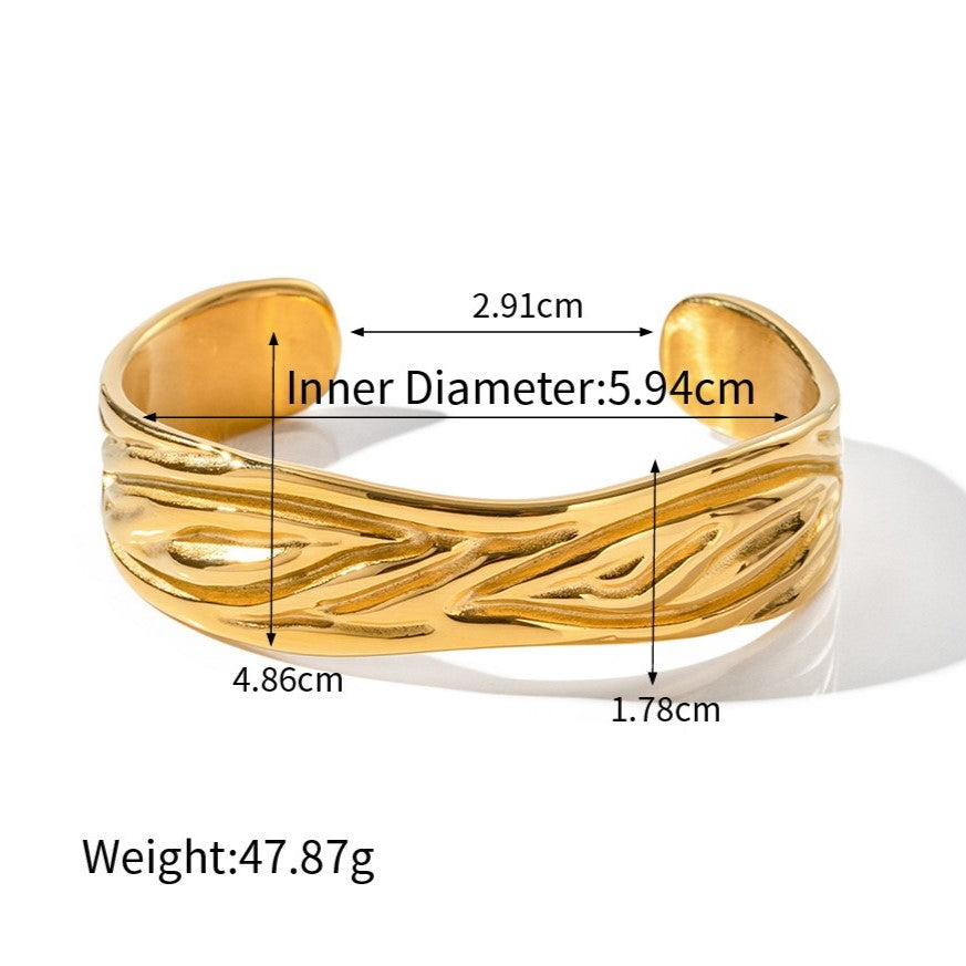 Hammered Gold Cuff