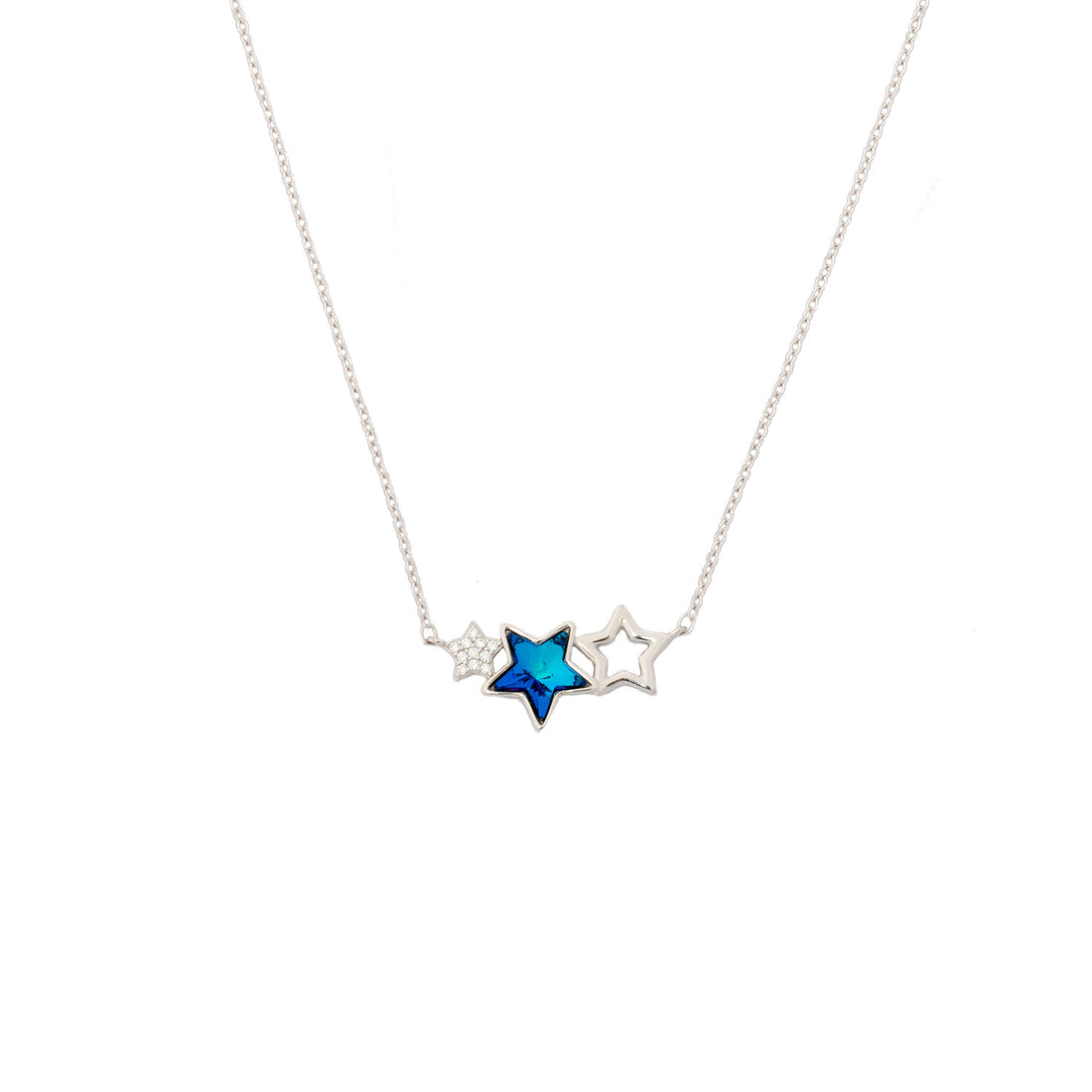 925 Silver Starry Trio Necklace