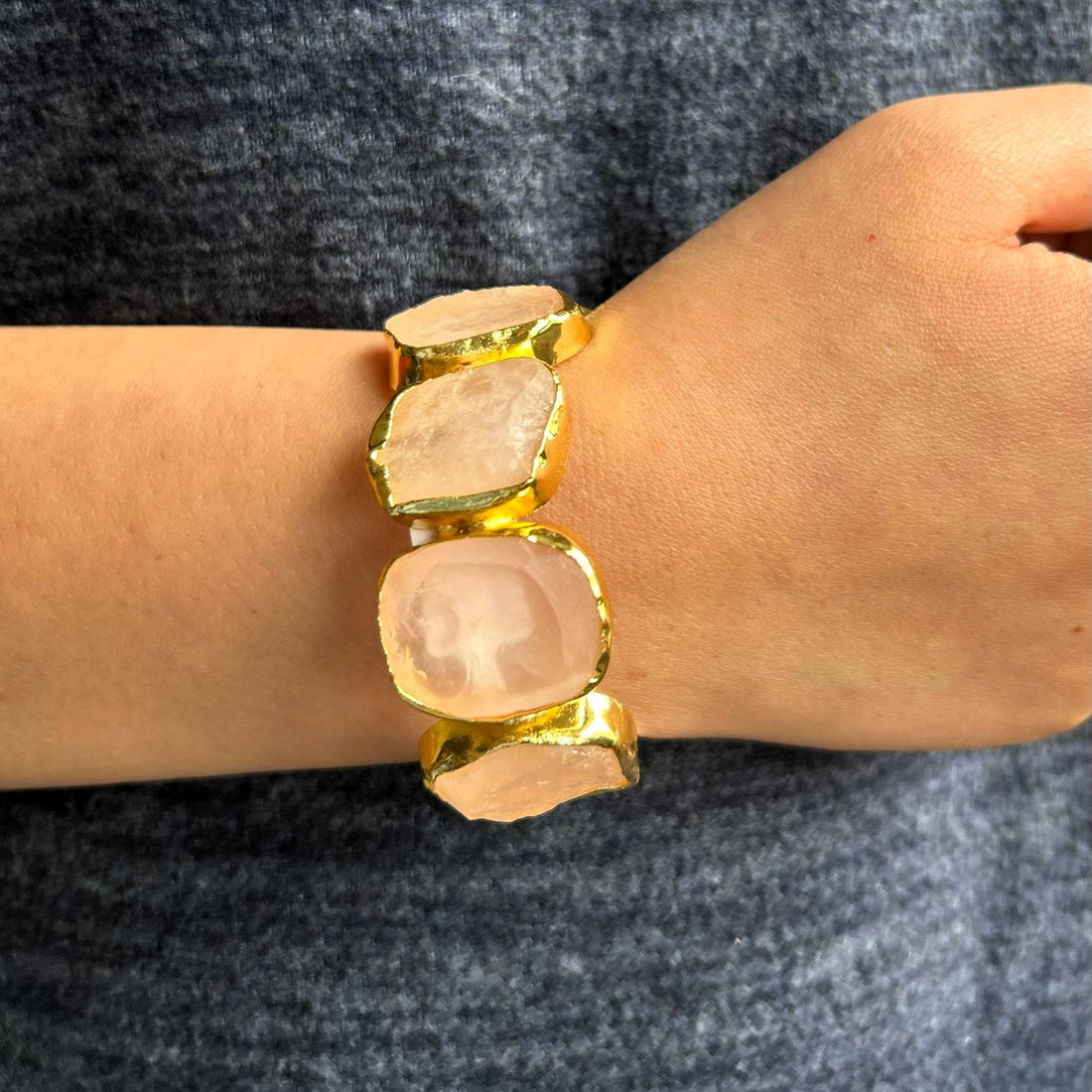Rose Quartz Cuff