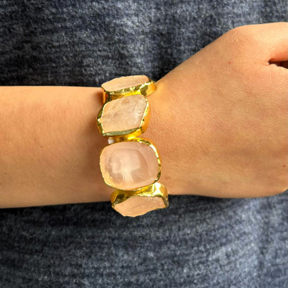 Rose Quartz Cuff
