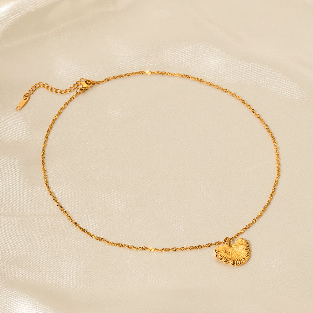 Golden Leaf Gold Necklace