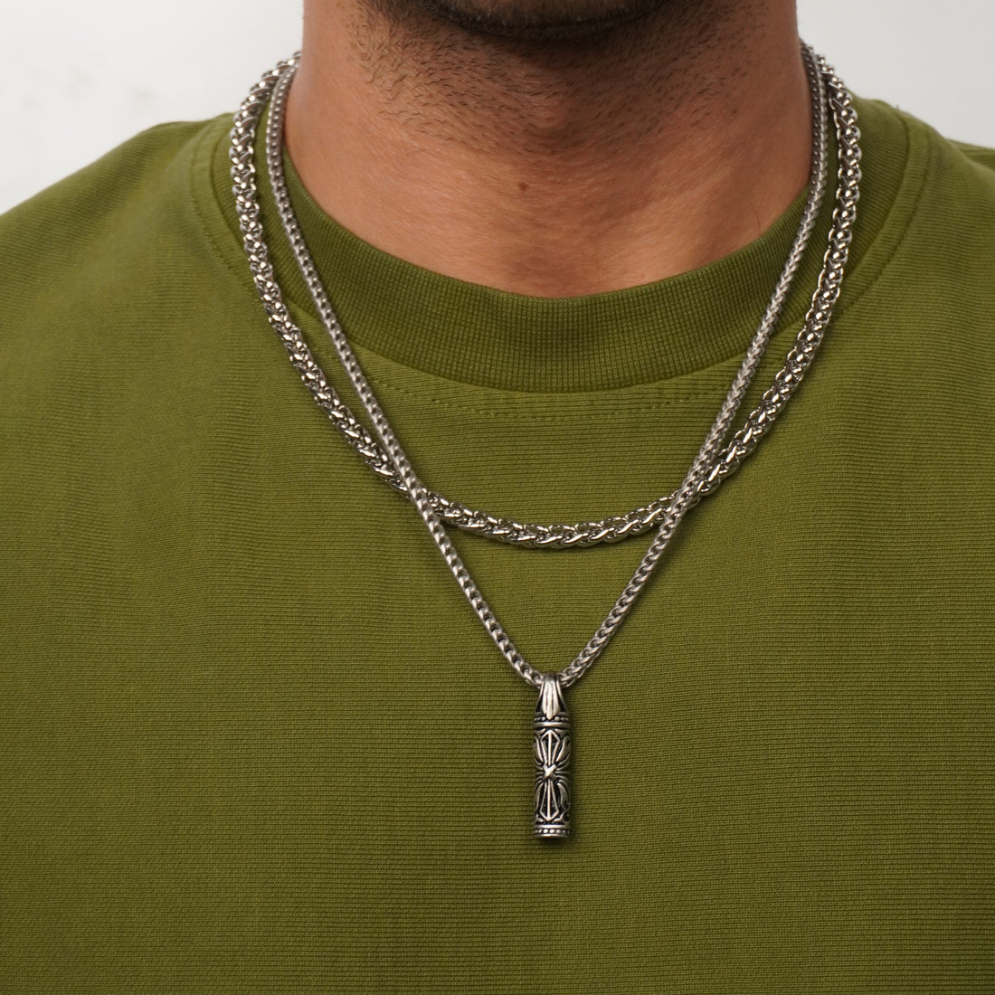 Mens Classic Silver Cuban Neckchain