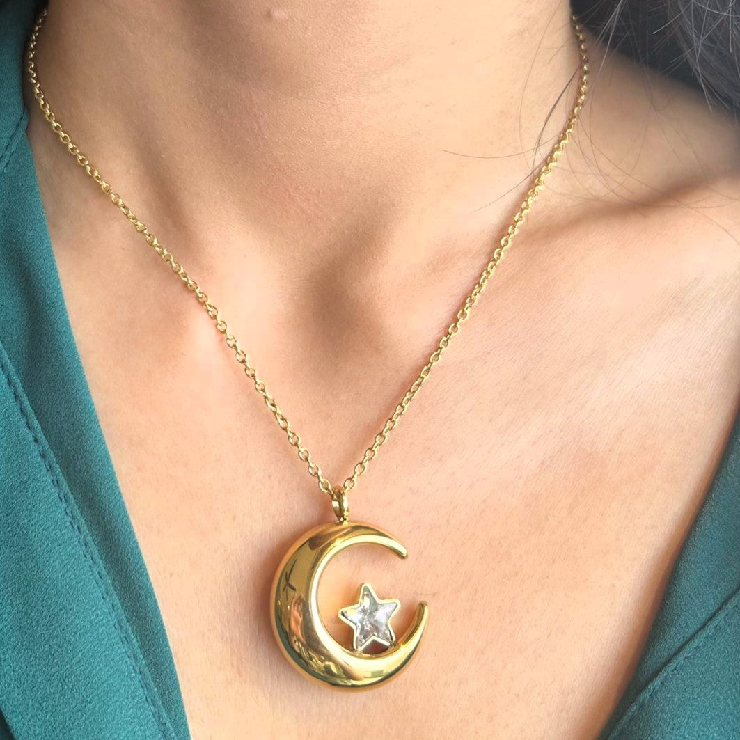 Lunar Radiance Gold Necklace